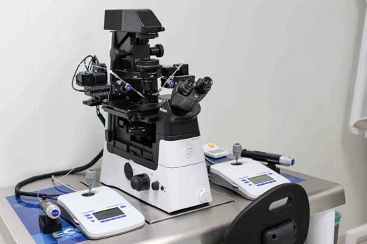 Assisted reproduction center - micromanipulator for ICSI